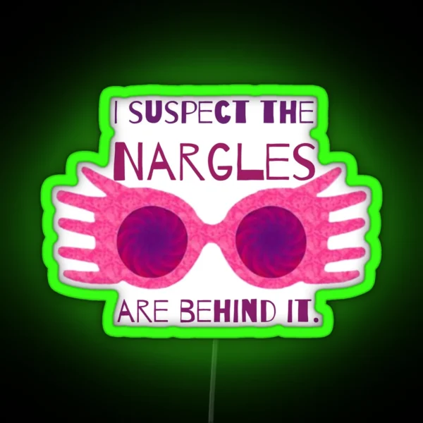 Pink Glasses I Suspect RGB Neon Sign