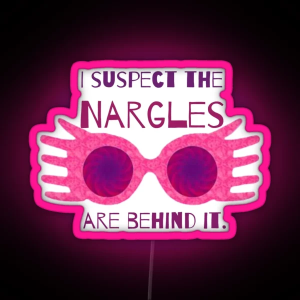 Pink Glasses I Suspect RGB Neon Sign