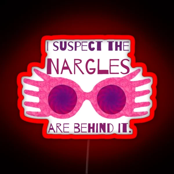 Pink Glasses I Suspect RGB Neon Sign