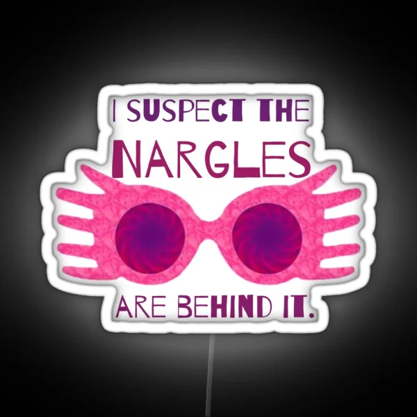 Pink Glasses I Suspect RGB Neon Sign