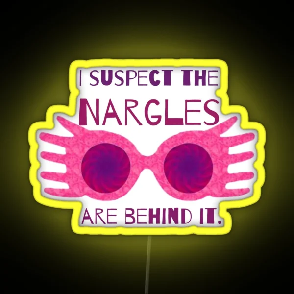 Pink Glasses I Suspect RGB Neon Sign
