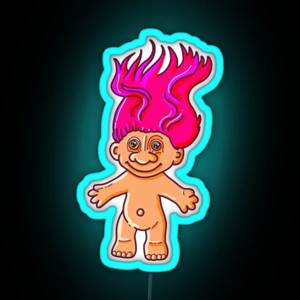 Pink Goblin Doll From The 80 S And 90 S RGB Neon Sign