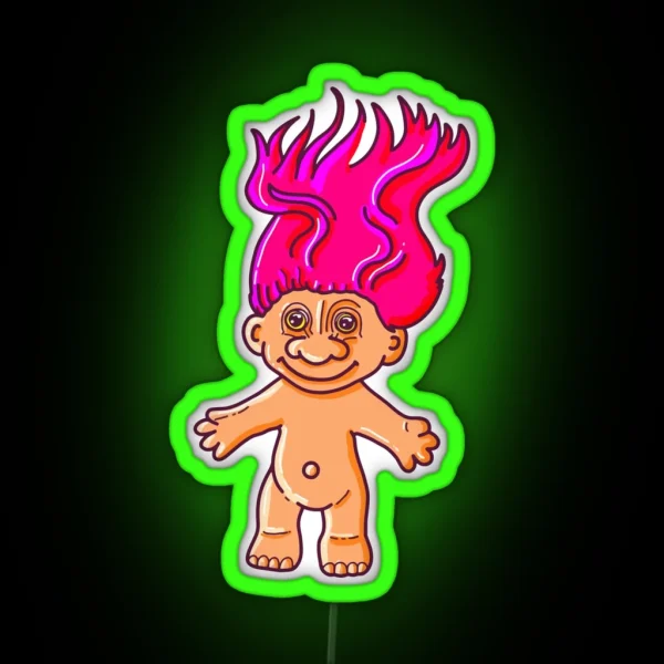 Pink Goblin Doll From The 80 S And 90 S RGB Neon Sign