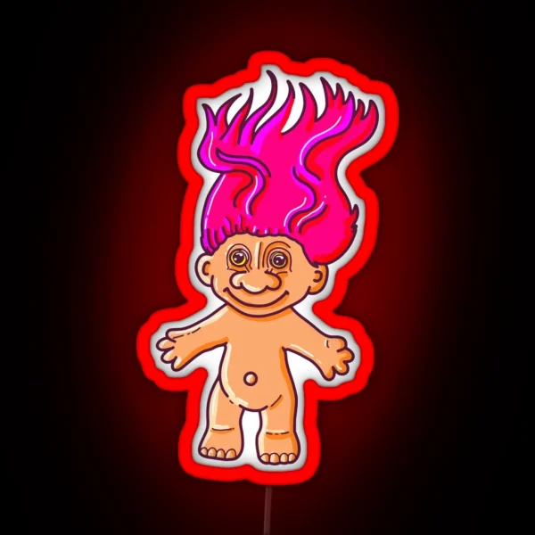 Pink Goblin Doll From The 80 S And 90 S RGB Neon Sign
