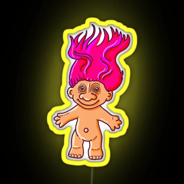 Pink Goblin Doll From The 80 S And 90 S RGB Neon Sign