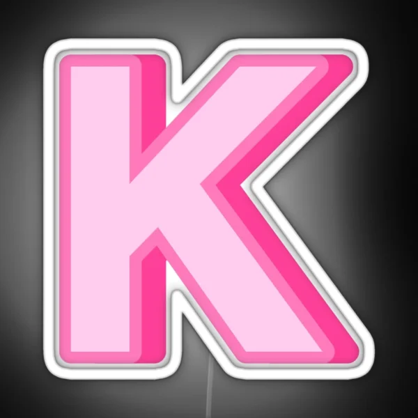 PINK K RGB Neon Sign