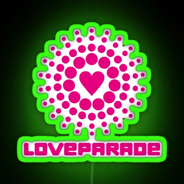 Pink Loveparade Logo RGB Neon Sign