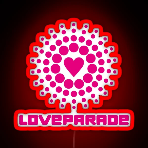 Pink Loveparade Logo RGB Neon Sign