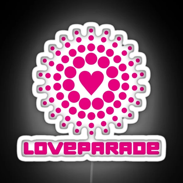 Pink Loveparade Logo RGB Neon Sign