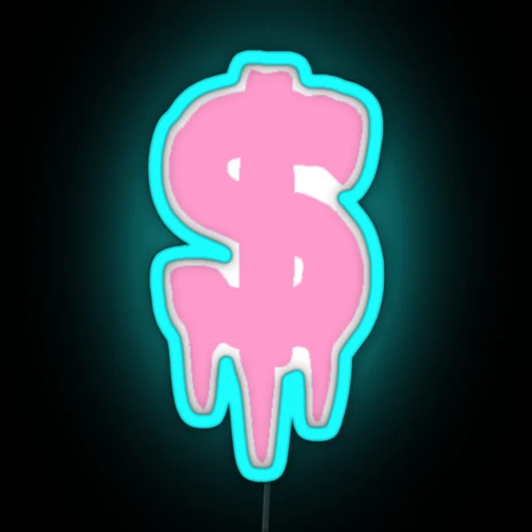 Pink Money Sign RGB Neon Sign