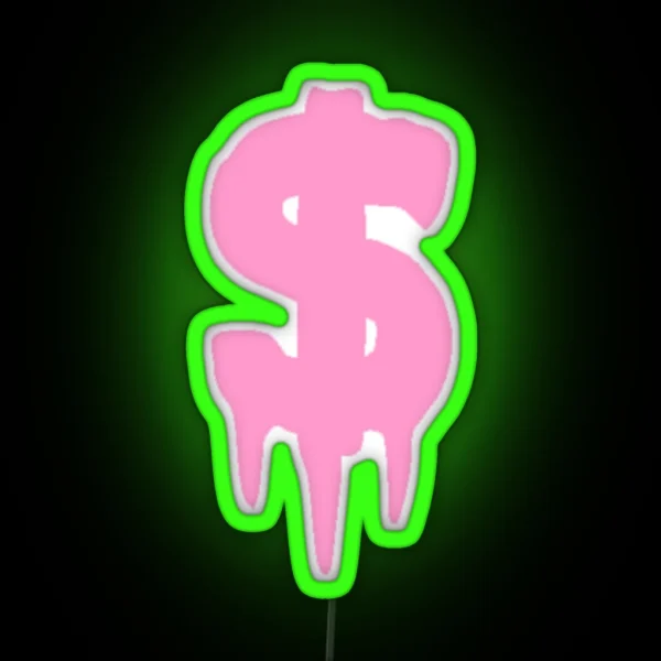 Pink Money Sign RGB Neon Sign