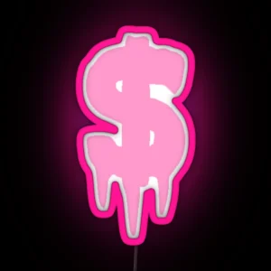 Pink Money Sign RGB Neon Sign