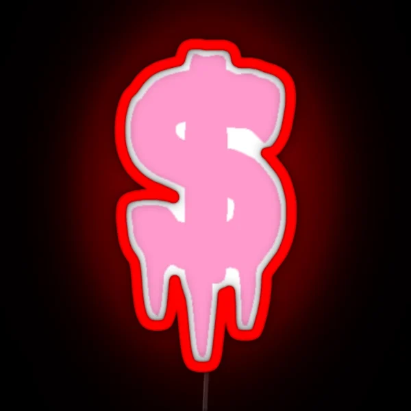 Pink Money Sign RGB Neon Sign