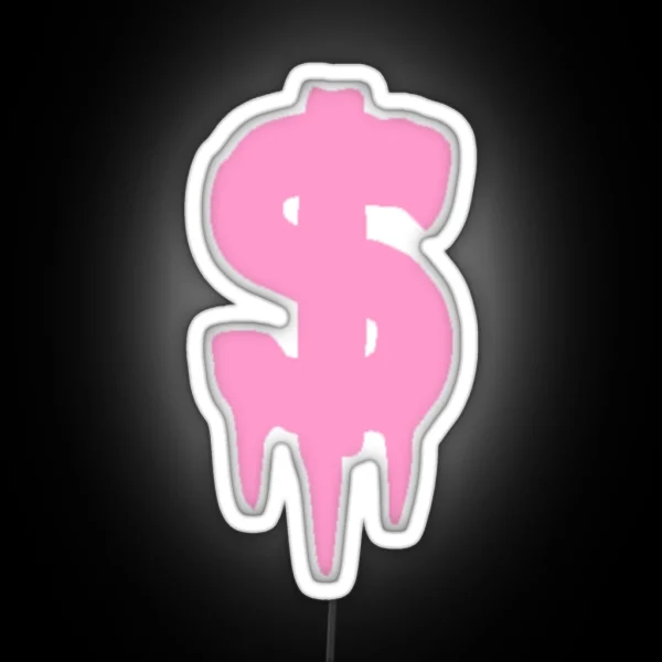 Pink Money Sign RGB Neon Sign
