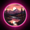pink-mountain-forest-scene-sunset-with-rgb-neon-sign