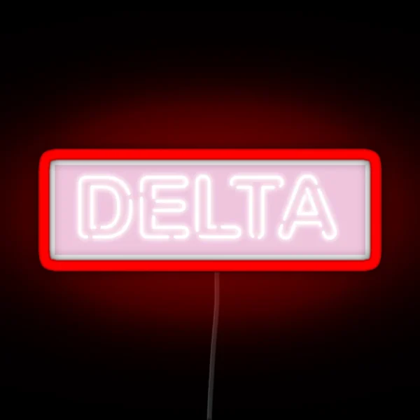 PINK NEON SIGN Greek Letter DELTA RGB Neon Sign