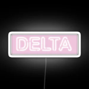 PINK NEON SIGN Greek Letter DELTA RGB Neon Sign