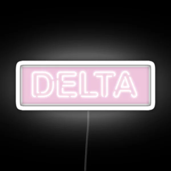 PINK NEON SIGN Greek Letter DELTA RGB Neon Sign