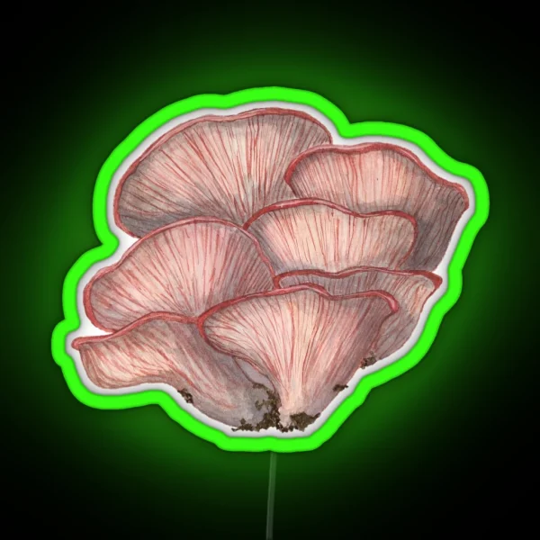Pink Oyster Mushroom RGB Neon Sign