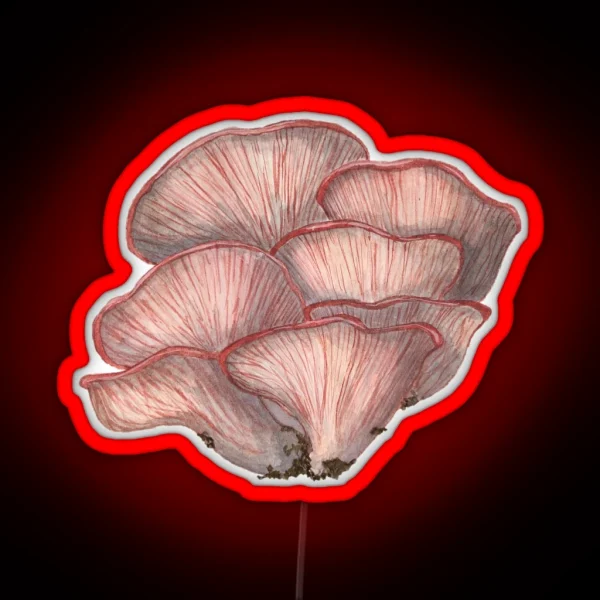 Pink Oyster Mushroom RGB Neon Sign