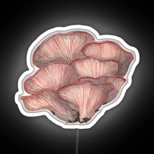 Pink Oyster Mushroom RGB Neon Sign
