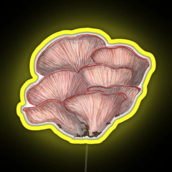 Pink Oyster Mushroom RGB Neon Sign