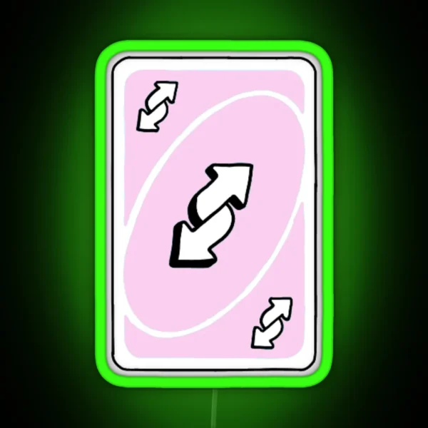 Pink Reverse Card RGB Neon Sign