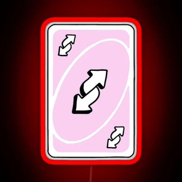 Pink Reverse Card RGB Neon Sign