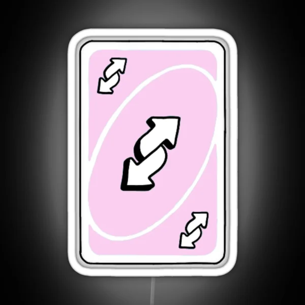 Pink Reverse Card RGB Neon Sign