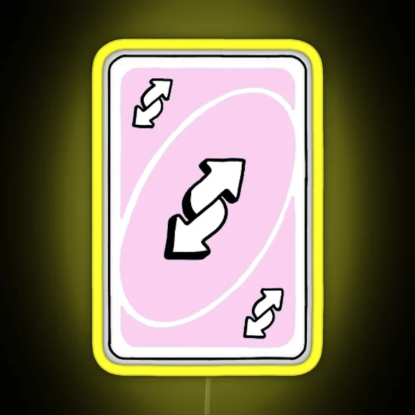Pink Reverse Card RGB Neon Sign