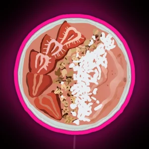 Pink Smoothie Bowl RGB Neon Sign