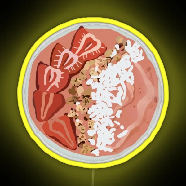 Pink Smoothie Bowl RGB Neon Sign