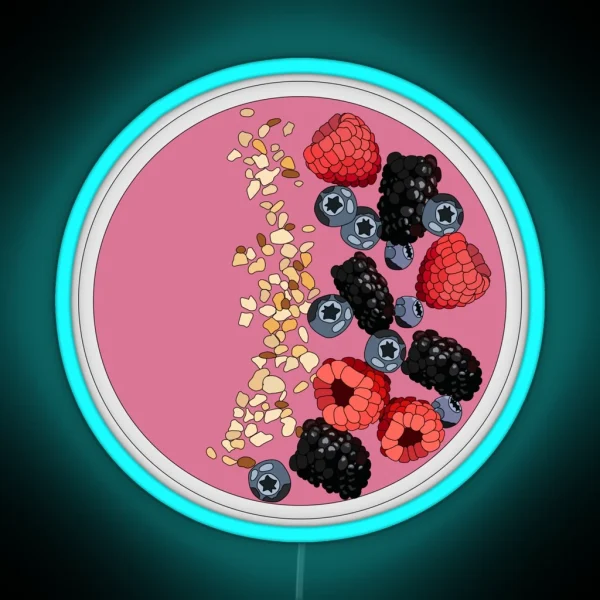 Pink Smoothie Bowl RGB Neon Sign