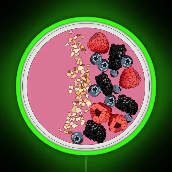 Pink Smoothie Bowl RGB Neon Sign