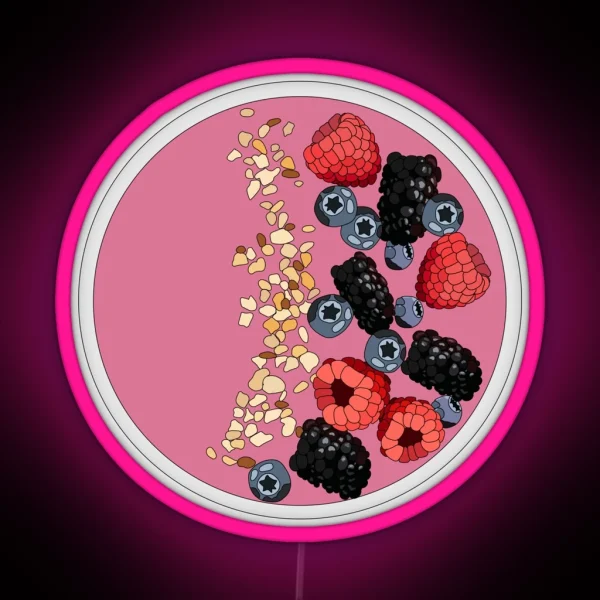 Pink Smoothie Bowl RGB Neon Sign