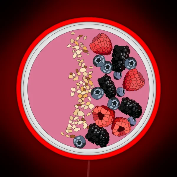 Pink Smoothie Bowl RGB Neon Sign