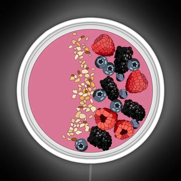 Pink Smoothie Bowl RGB Neon Sign