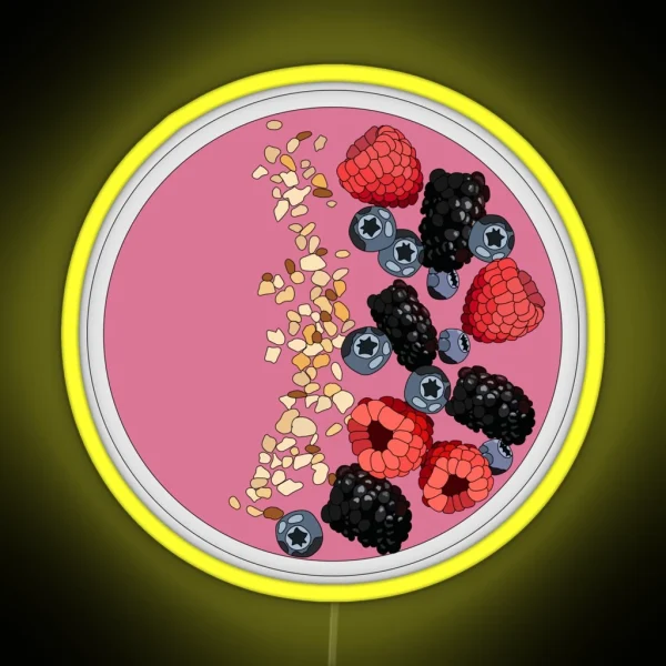 Pink Smoothie Bowl RGB Neon Sign