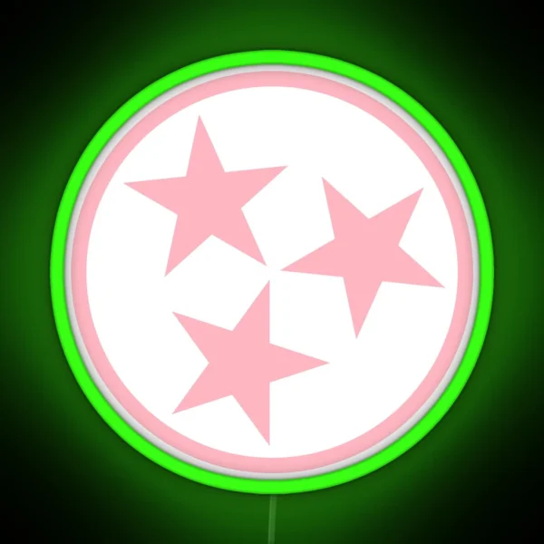 Pink Tennessee State Flag RGB Neon Sign