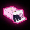 Neon pink-toed tarantula hiding as pocky sticks.