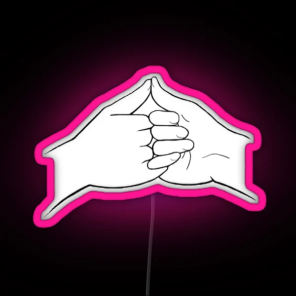 Pinky Promise Stamp RGB Neon Sign