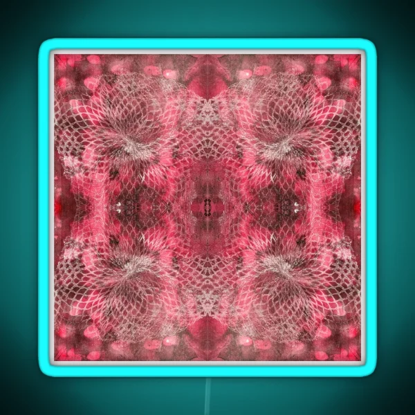 Pinky Red Netting Monoprint Pattern II RGB Neon Sign