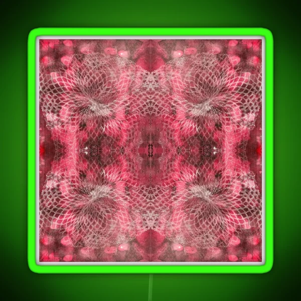 Pinky Red Netting Monoprint Pattern II RGB Neon Sign