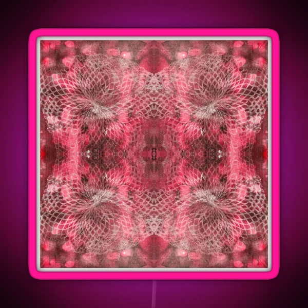 Pinky Red Netting Monoprint Pattern II RGB Neon Sign