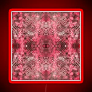 Pinky Red Netting Monoprint Pattern II RGB Neon Sign