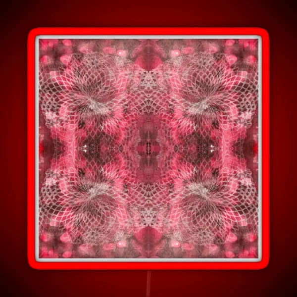 Pinky Red Netting Monoprint Pattern II RGB Neon Sign