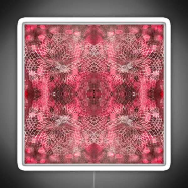 Pinky Red Netting Monoprint Pattern II RGB Neon Sign