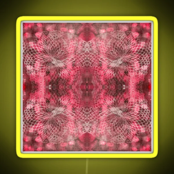 Pinky Red Netting Monoprint Pattern II RGB Neon Sign