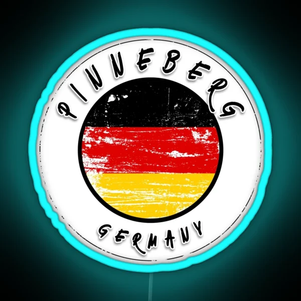 Pinneberg Germany Vintage Flag RGB Neon Sign