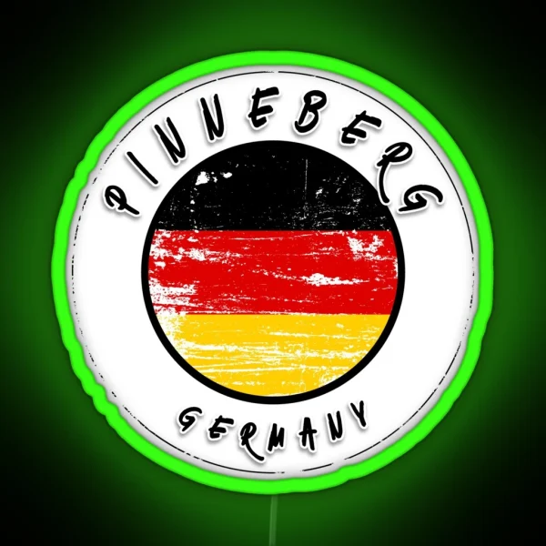Pinneberg Germany Vintage Flag RGB Neon Sign